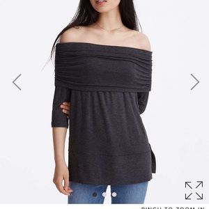 Lou & Grey Ruched Loft Off The Shoulder Top